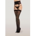 Sheer Crisscross Stockings Black O/s One Size Fits Most