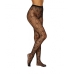 Geometric Design Pantyhose Black O/s One Size Fits Most