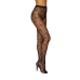 Geometric Design Pantyhose Black O/s One Size Fits Most