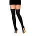 Sheer Thigh High W/ Iridescent Rhinestones Black O/s One Size Fits Most