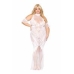 Bodystocking Gown White Q/s One Size Queen