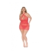 Stretch Lace Chemise Coral Q/s One Size Queen