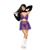 Floral Lace Babydoll & G String Set Violet O/s One Size Fits Most