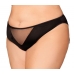 Heart Back Panty W/ Fringe Black 1x/2x