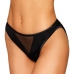 Heart Back Panty W/ Fringe Black Small