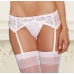 Lace Garter Belt Scalloped Hem White O/S One Size Fits Most