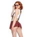 Talk Nerdy To Me Cropped Tank W/ Pleated Plaid Skirt O/s One Size Fits Most