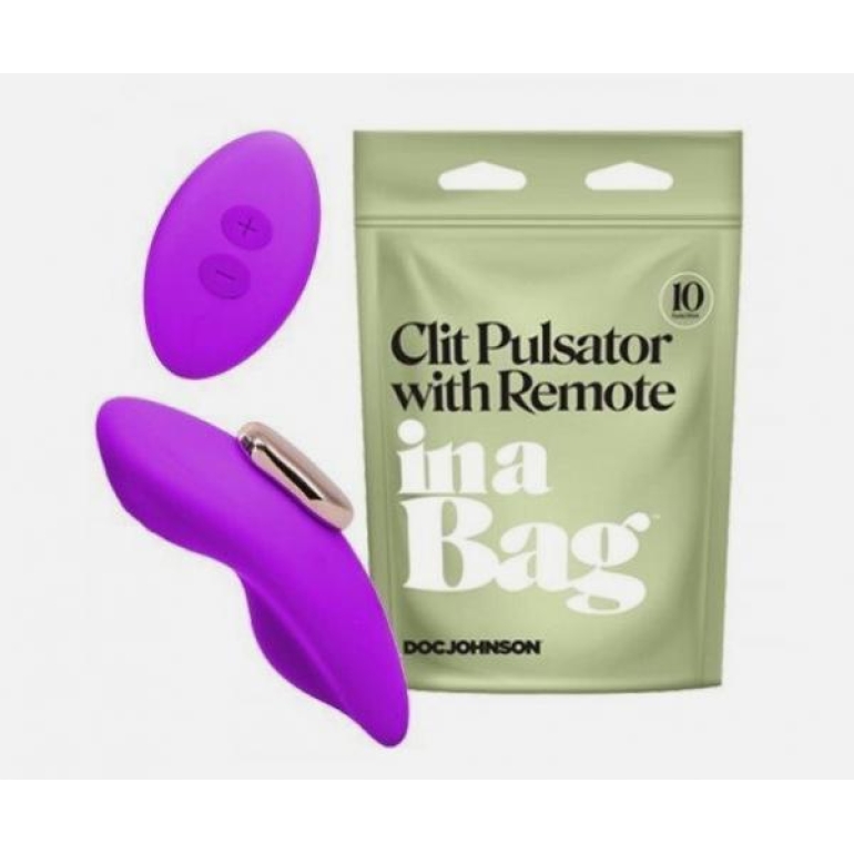 In A Bag Clit Pulsator With Remote Purple