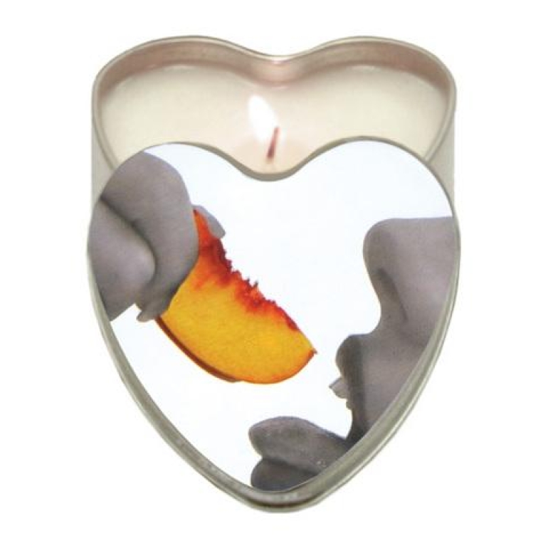 Edible Heart Candle - Peach
