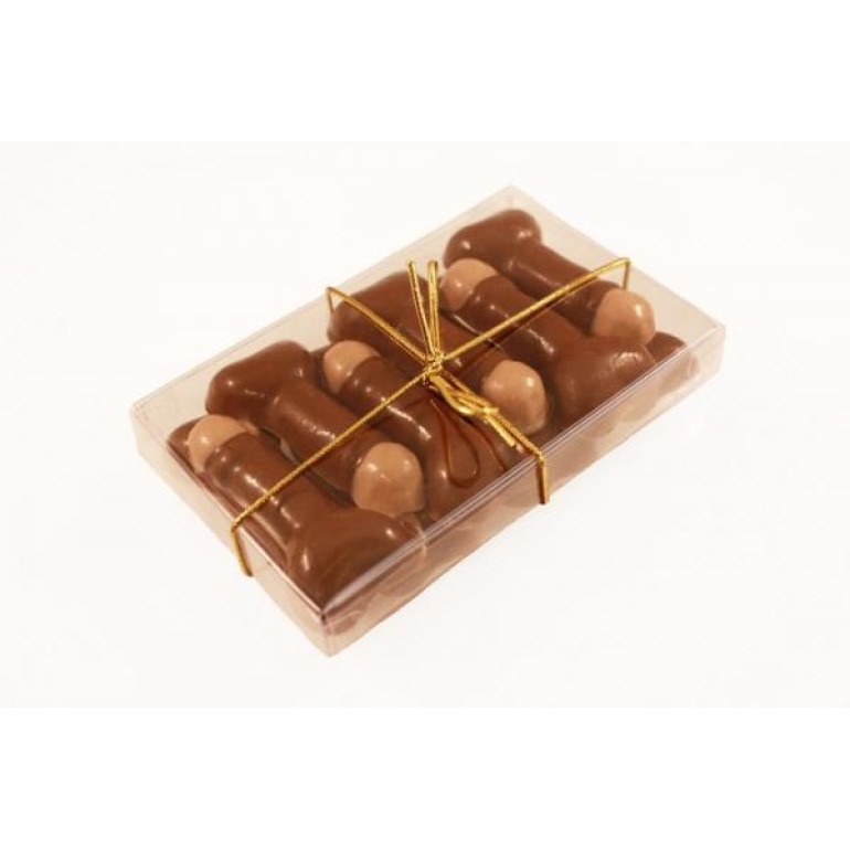 Bite Size Peckers Chocolate 12 Piece Gift Box Beige