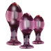 Edonista Kyla 3 Pc Glass Anal Plug Kit Pink