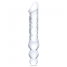 Glas 12in MISC Dildo W / Anal Beads Clear