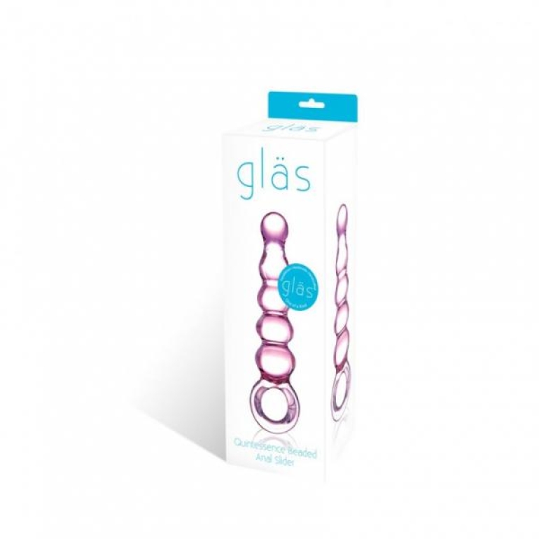 Glas Quintessence Beaded Glass Anal Slider Purple