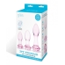 Glas 3pc Rosebud Butt Plug Set Pink