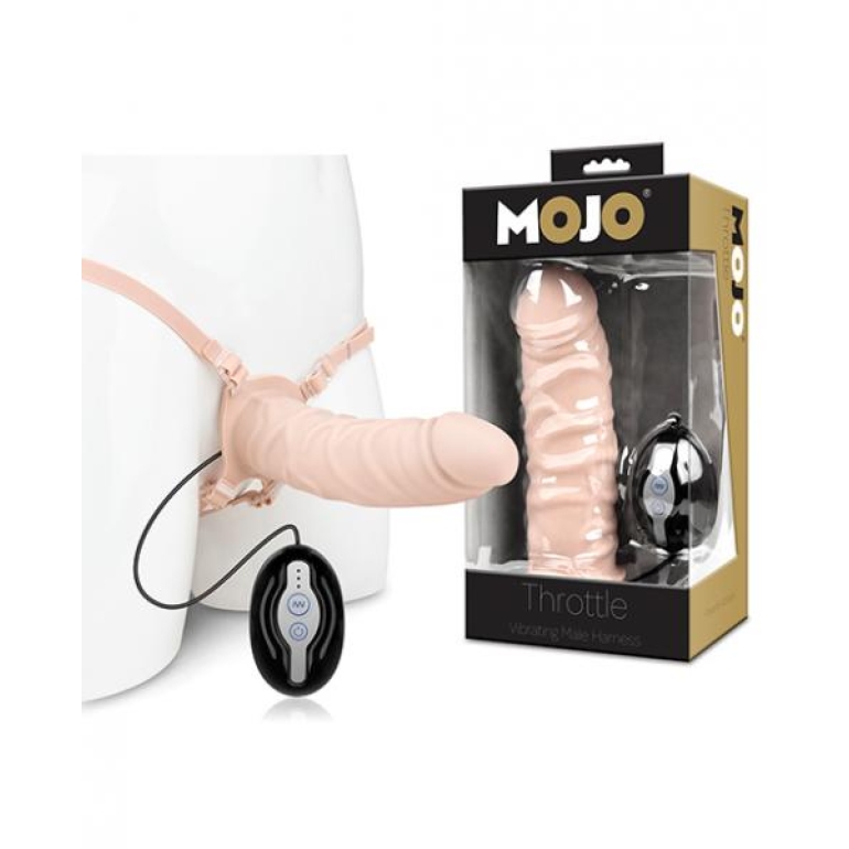 Mojo Throttle Vibrating Male Harness Beige