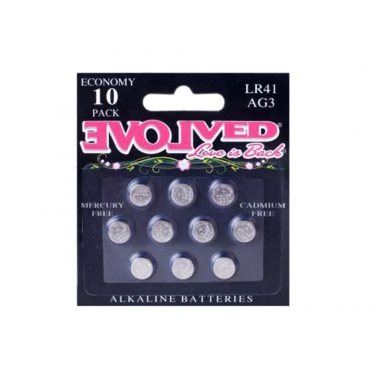 Evolved LR44 Batteries 10 Pack Silver