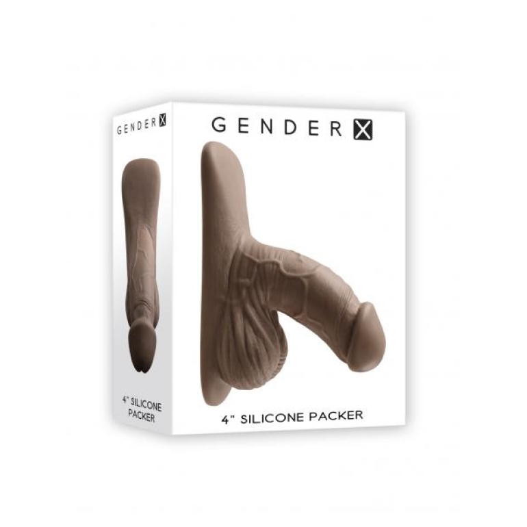 Gender X 4in Silicone Packer Dark Brown
