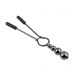 Selopa Beaded Nipple Clamps Black Chrome Silver