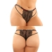 Vibes Fuck Off Panty & Thong 2pk Black Q/s One Size Queen