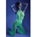 Glow Moonbeam Crotchless Bodystocking Neon Green O/s One Size Fits Most