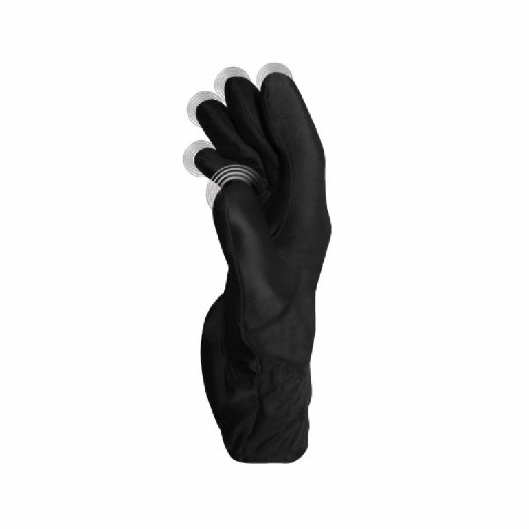 Five Finger Massage Glove Right Hand - Black- Medium