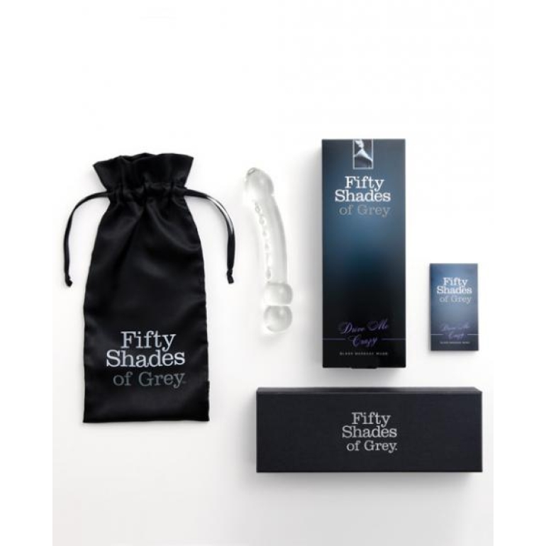 Fifty Shades Of Grey Drive Me Crazy Glass Massage Wand Clear