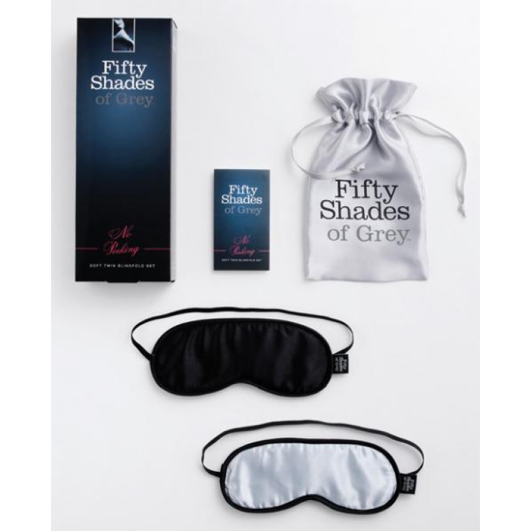 Fifty Shades of Grey No Peeking Soft Twin Blindfold Set One Size Fits Most