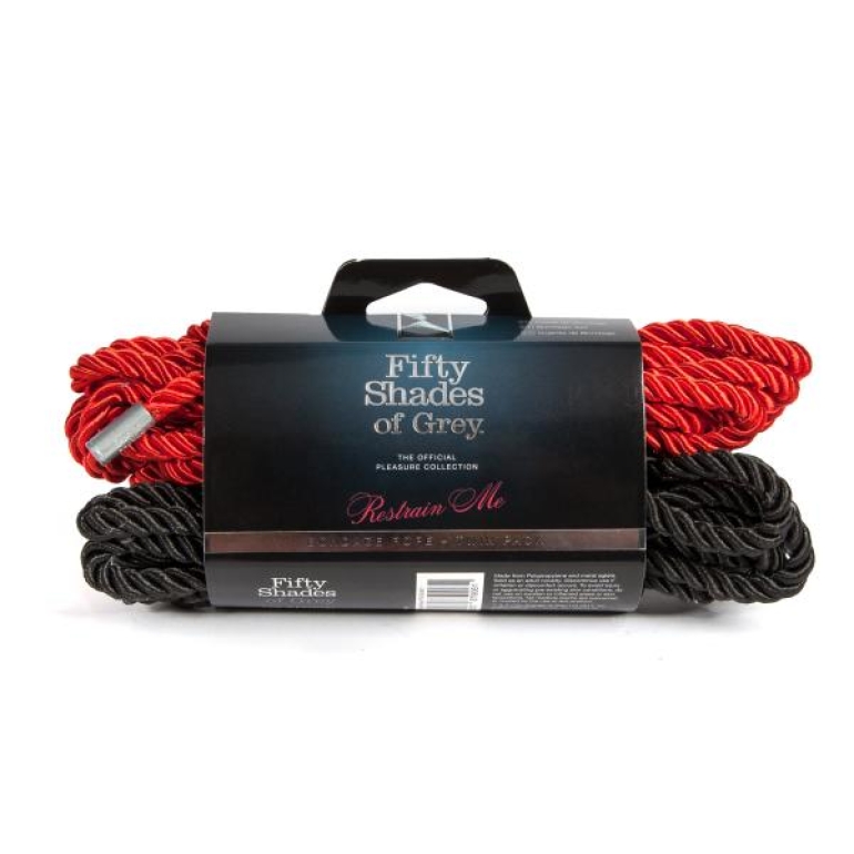 Restrain Me Bondage Rope Twin Pack Red