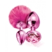 Nixie Metal Butt Plug Set Pom Pom & Jewel Pink Metallic