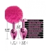 Nixie Metal Butt Plug Set Pom Pom & Jewel Pink Metallic