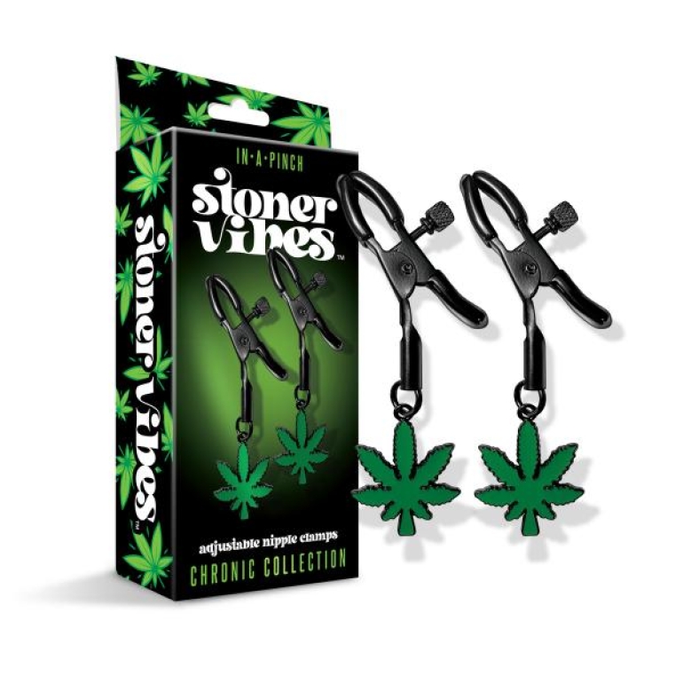 Stoner Vibe Chronic Collection Adjustable Nipple Clamps Green