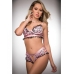 Pinklicious 2pc Silky Chekkini Panty & Bra Leopard Baby Pink O/s