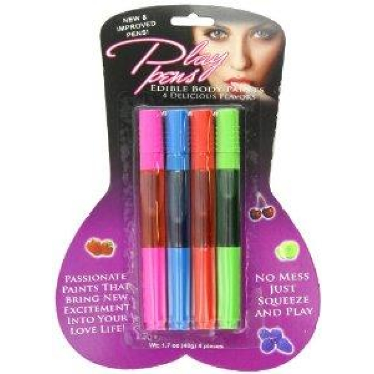 Play Pen Edible Body Paint 4 Pack Assorted