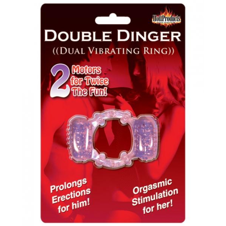 Humm Dinger Double Dinger Penis Ring Purple