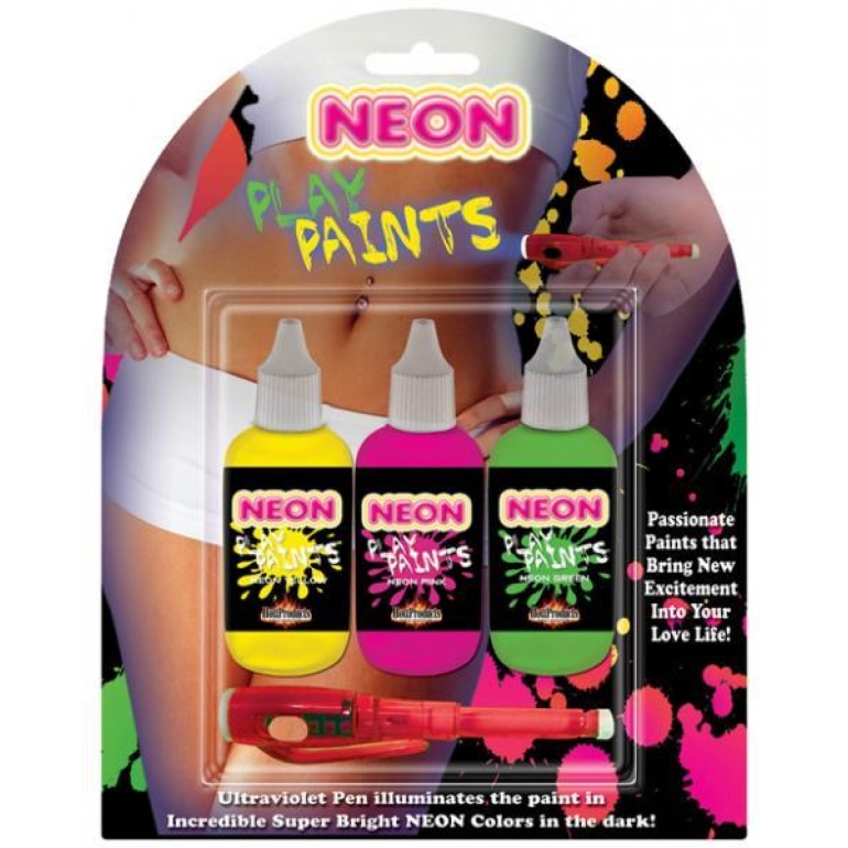 Neon Body Paints 3 Pack Carded Assorted