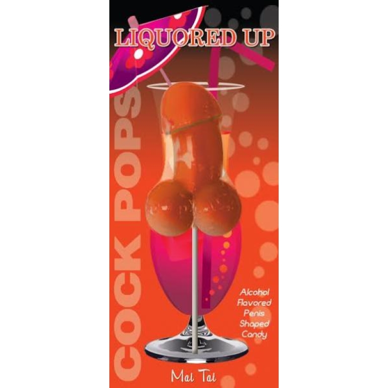 Penis Pop Mai Tai Flavor Lollipop Orange