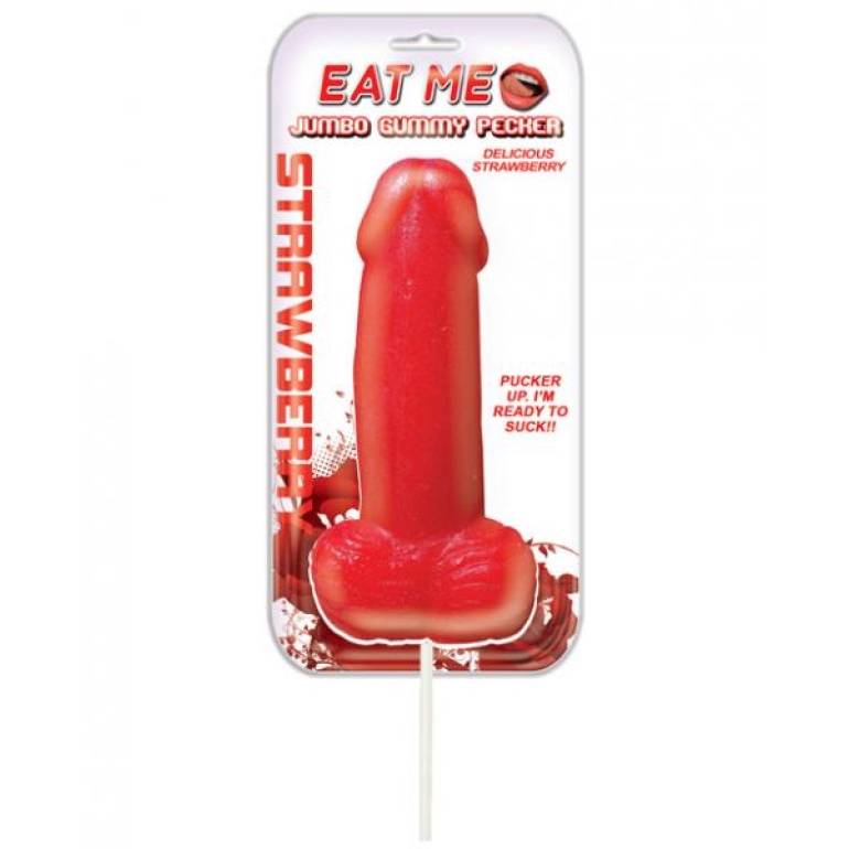 Jumbo Gummy Penis Pop Strawberry Red