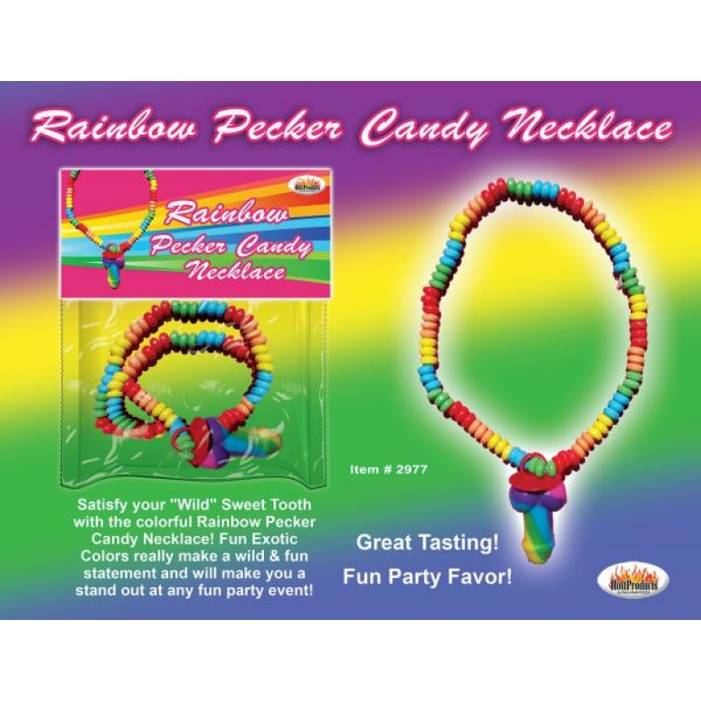 Rainbow Penis Candy Necklace Assorted