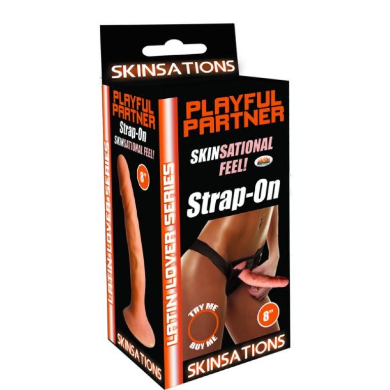 Latin Lover Playful Partner 8 inches Strap On  One Size Fits Most