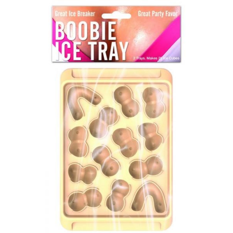 Boobie Ice Cube Tray Assorted Shapes 2 Pack Beige