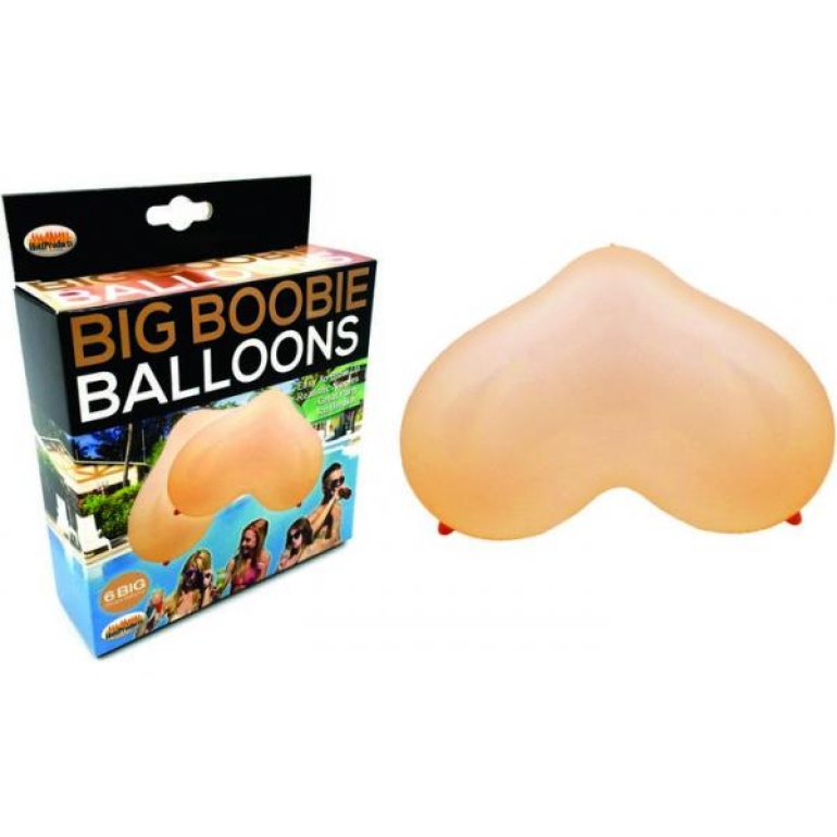 Big Boobie Balloons 6 Pieces Beige