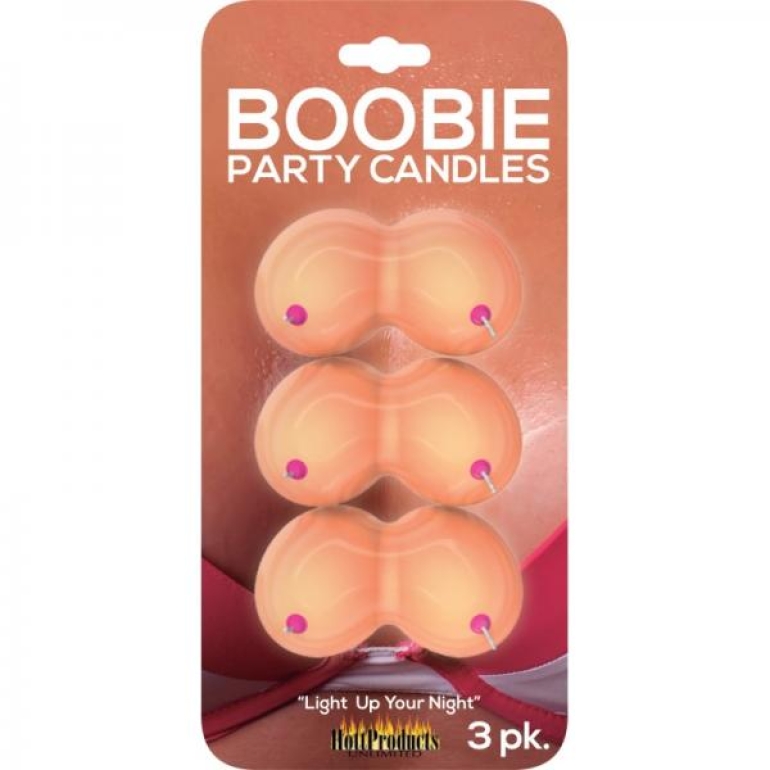 Boobie Party Candles 3 Pack Beige