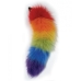 Rainbow Foxy Tail with Stainless Steel Butt Plug Multi-Color