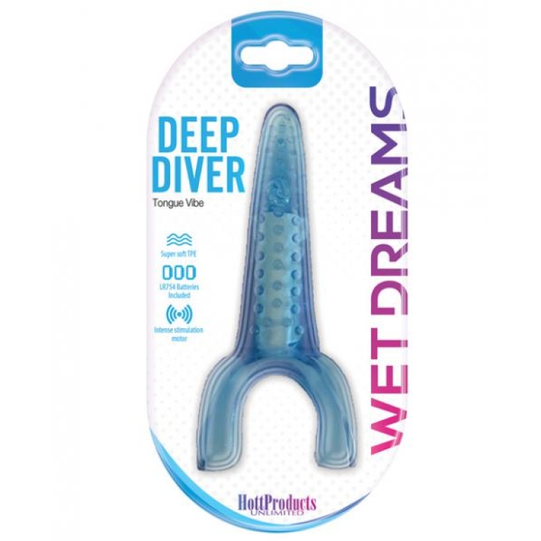 Deep Diver Blue Vibrating Tongue With Motor