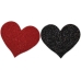Nipplicious Heart Shaped Glitter Pasties 2pk Red
