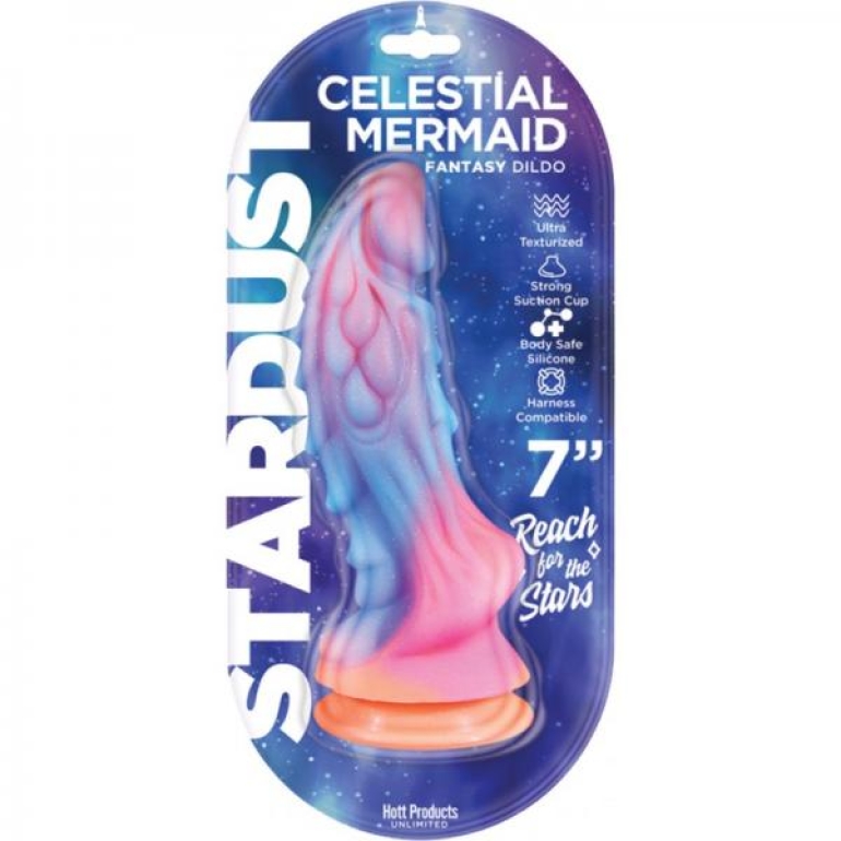 Stardust Celestial Mermaid 7in Silicone Dildo Multi-Color