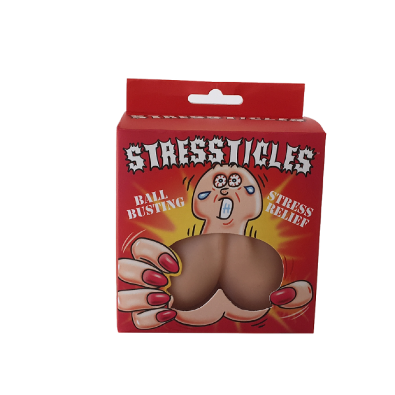 Stressticles Stress Relief Beige Squeeze Balls