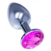 Bejeweled Starter Stainless Steel Plug Pink Jewel Silver