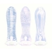 Vibrating Sextenders 3 Pack Nubbed Contoured Ribbed Clear