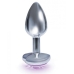 The Silver Starter Heart Bejeweled Stainless Steel Plug Violet